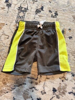 Carter's Gray Shorts with Neon Yellow Panels